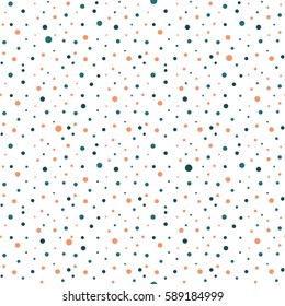 vector polka dots seamless pattern. Abstract geometric background.