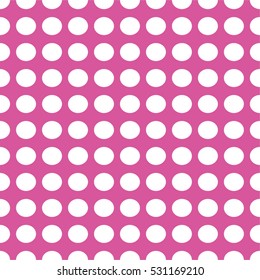 vector polka. white dots on a pink background.