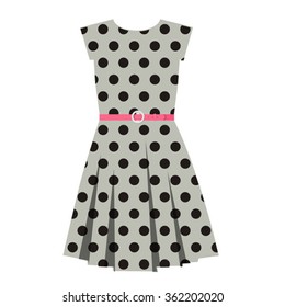 vector polka-dot dress
