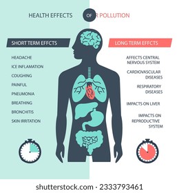  vector pollution on human body infographic