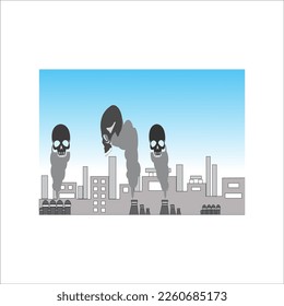 Vector Pollution Polluted City Design
