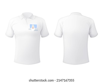 Vector polo in mesh gradient style. Editable color