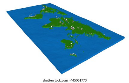 Vector poly earth globe illustration.