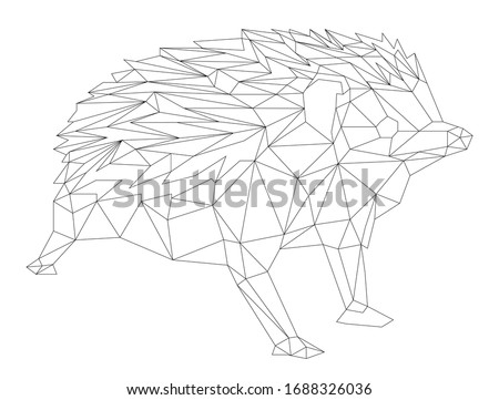 vector polygon art of animal