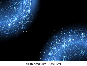 vector polygon background abstract technology communication data Science