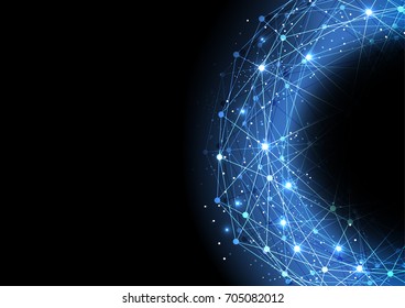 vector polygon background abstract technology communication data Science