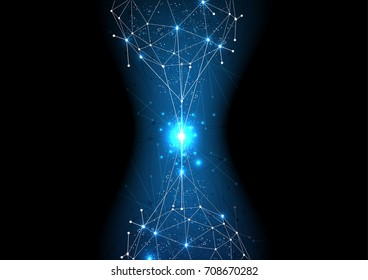 vector polygon background abstract technology communication data Science