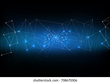 vector polygon background abstract technology communication data Science