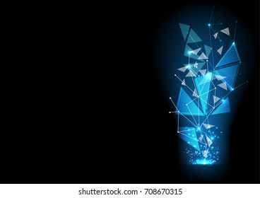 vector polygon background abstract technology communication data Science