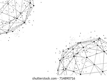 vector polygon background abstract technology communication data Science