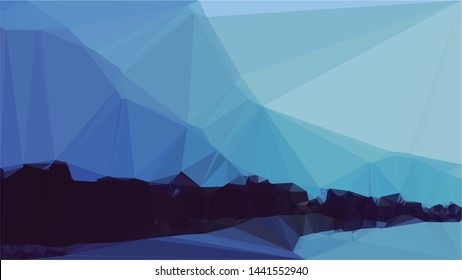 Vector Polygon Background - dark blue gradient
