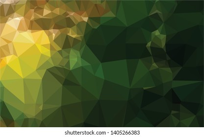 Vector Polygon Background - green and  yellow gradient
