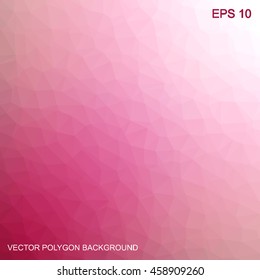 Vector polygon background. Low-poly, red, abstract, geometric background