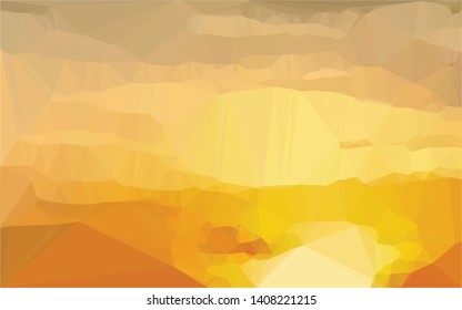Vector Polygon Background -  yellow and gold gradient
