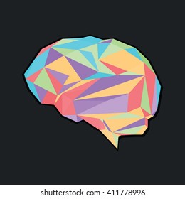 vector polygon brain