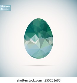 Vector polygon  easter egg background Eps10