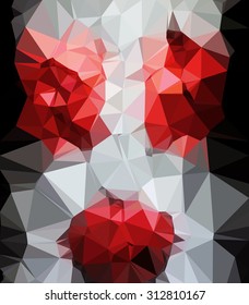 Vector polygon film x-ray human