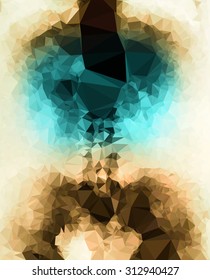 Vector polygon film x-ray human