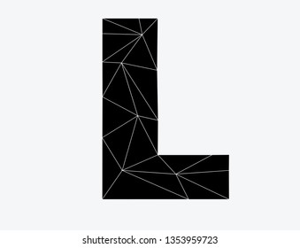 Vector polygon Grid Alphabet Letters, Numbers and Symbols. Metallic gradient Font. Numbers and Symbols.Rotated exclusive Alphabet Letters, - Vector