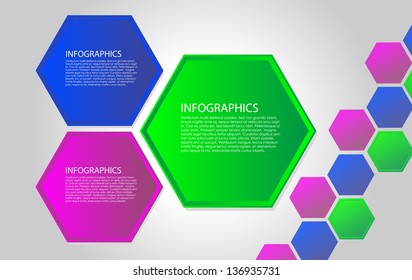 Vector polygon infographic. Layout for webpage or webdesign.