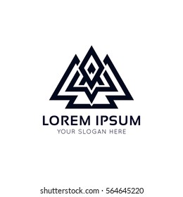 Vector polygon logo icon triangle ornament sign 