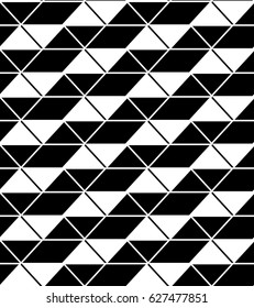 Vector polygon seamless pattern. Modern stylish texture. Repeating geometric tiles with striped triangles.