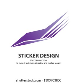 Vector polygon sticker design in eps.10. Creative, simple template and easy to use.