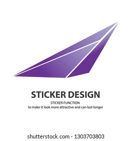 Vector polygon sticker design in eps.10. Creative, simple template and easy to use.