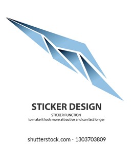 Vector polygon sticker design in eps.10. Creative, simple template and easy to use.