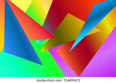 vector polygonal abstract background unusual order multicolor