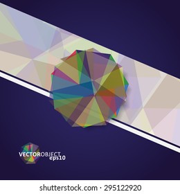 vector polygonal abstract object with colorful polygons