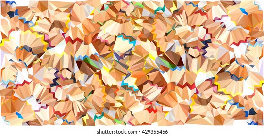 vector polygonal background Colorful Pencil Shavings, modern, illustration, geometric