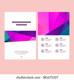 Vector polygonal background and design elements for print layouts