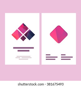 Vector polygonal background and design elements for print layouts