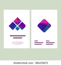 Vector polygonal background and design elements for print layouts