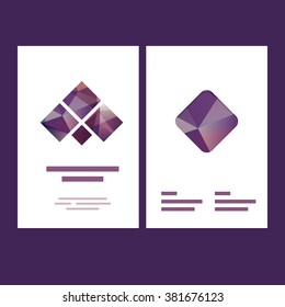 Vector polygonal background and design elements for print layouts