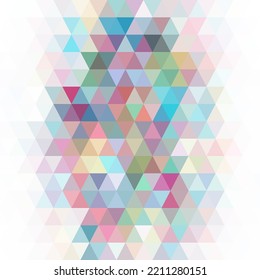 vector polygonal background with irregular tessellations pattern - triangular design in full spectrum colors - rainbow