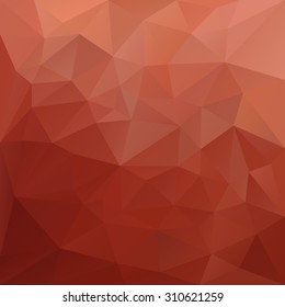 vector polygonal background with irregular tessellations pattern - triangular design in red colors - brick