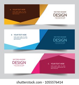 Vector polygonal colorful banner web header design Abstract geometric shape. Can be adapt to Brochure, Annual Report, Magazine, Poster, Corporate Presentation web header.