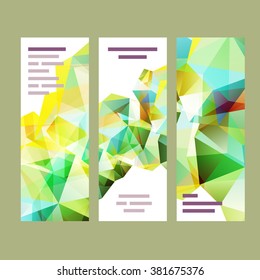 Vector polygonal design element for advertisement, attention and eye catching