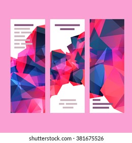 Vector polygonal design element for advertisment, attention and eye catching