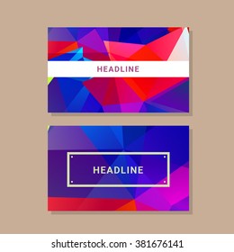 Vector polygonal design element for digital and print design
