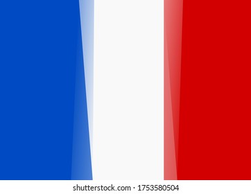 Vector polygonal flag of France