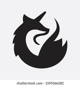 Vector. Polygonal geometric wolf. Abstract linear isolated wolf