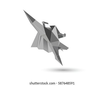 Vector polygonal illustration of businessmen super hero character, Low poly man Superhero icon 