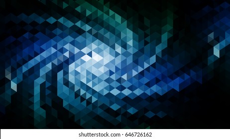 Vector Polygonal Illustration, which consist of triangles, Triangular design for your business, blue swirl gradient