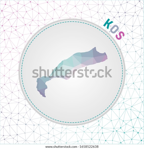 Vector Polygonal Kos Map Map Island Stock Vector Royalty Free 1658522638 Shutterstock 1601