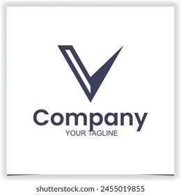 Vector poligonal letra v logo diseño Plantilla
