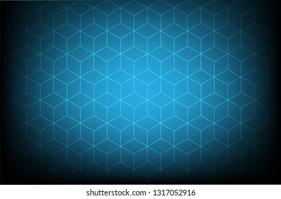 Vector Polygonal Low Poly glow on blue vintage background for business technology design templates