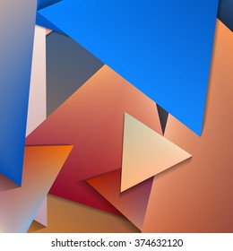 Vector Polygonal Material Design. Mix old and new styles. Used opacity layers for shadows